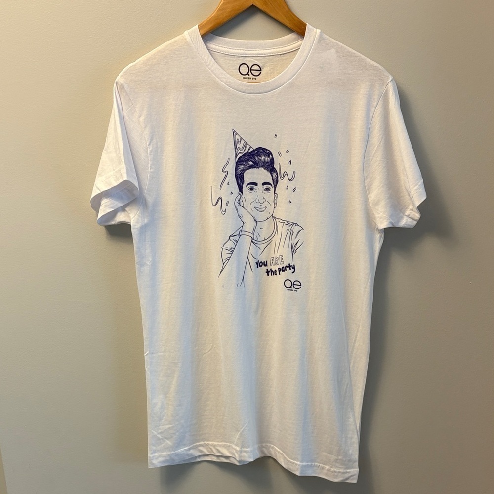 NWT Queer Eye “You ARE the party” tshirt White Size Small